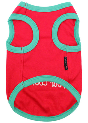 Parisian Pet 'Sorry Santa, I Ate Your Cookies' Christmas Shirt for Pets - Festive Dog & Cat Outfit, Red