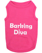 Parisian Pet 'Barking Diva' Dog Shirt – Cute Slogan Pet T-Shirt for Dogs & Cats, Pink