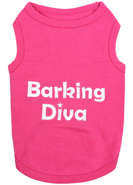 Parisian Pet 'Barking Diva' Dog Shirt – Cute Slogan Pet T-Shirt for Dogs & Cats, Pink