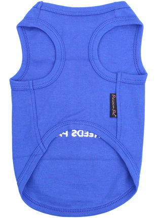 Parisian Pet 'Awesome' Dog & Cat T-Shirt – Comfortable & Lightweight Cotton, Funny Novelty Pet Shirt – Blue