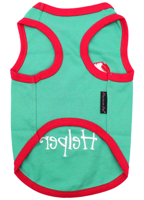 Parisian Pet 'Santa's Little Helper' Dog & Cat Shirt - Christmas Pet Apparel, Green