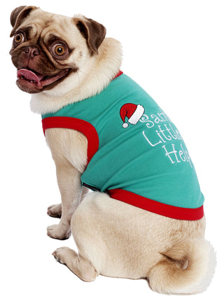 Parisian Pet 'Santa's Little Helper' Dog & Cat Shirt - Christmas Pet Apparel, Green