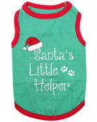 Parisian Pet 'Santa's Little Helper' Dog & Cat Shirt - Christmas Pet Apparel, Green