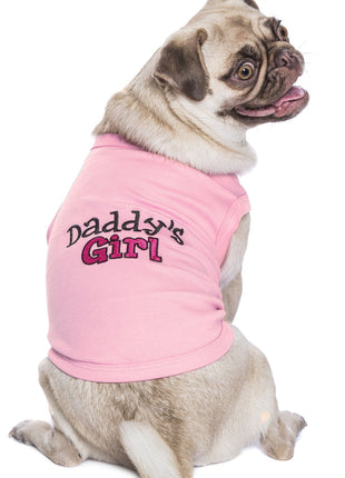 Parisian Pet 'Daddy's Girl' Pet Shirt - Dog Fashion Shirt for Dogs & Cats, Pink-Valentine's Day