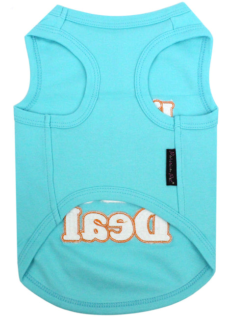 Parisian Pet 'I'm Kind of a Big Deal' Humorous Dog Shirt – Embroidered Graphic Pet T-Shirt for Dogs & Cats, Light Blue