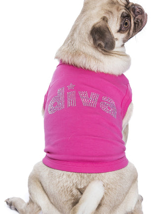 Parisian Pet 'Diva' Dog Shirt - Trendy Pet T-Shirt for Dogs & Cats, Pink