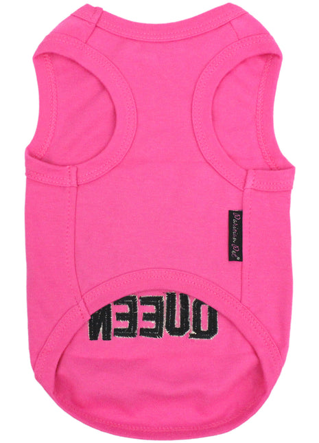 Parisian Pet 'Drama Queen' Embroidered Dog & Cat Shirt - Trendy Pet Apparel, Pink