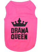 Parisian Pet 'Drama Queen' Embroidered Dog & Cat Shirt - Trendy Pet Apparel, Pink