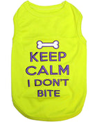 Parisian Pet 'Keep Calm' T-Shirt for Dogs & Cats – Fun & Relaxing Pet Apparel, Light Green