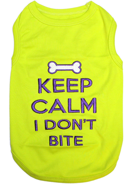 Parisian Pet 'Keep Calm' T-Shirt for Dogs & Cats – Fun & Relaxing Pet Apparel, Light Green