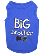Parisian Pet 'Big Brother' Embroidered Pet T-Shirt – Cute Sibling Announcement Dog Shirt for Dogs & Cats, Blue