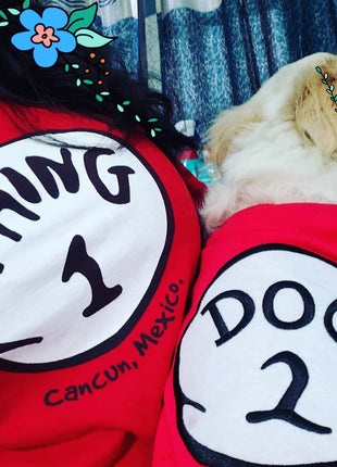 Parisian Pet 'Dog 2' Funny Slogan Dog Shirt – Playful Embroidered Pet Apparel for Dogs & Cats, Red