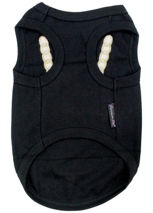 Parisian Pet 'Bling $' Dog Shirt – Sparkly Embroidered Pet T-Shirt for Dogs & Cats, Black