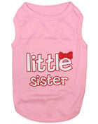 Parisian Pet 'Little Sister' Pet Shirt - Cute Dog Fashion Shirt for Dogs & Cats, Pink