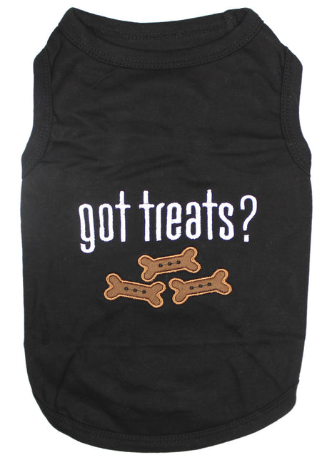 Parisian Pet 'Got Treats?' Novelty Dog Apparel – Fun Embroidered Pet Wear for Dogs & Cats, Black