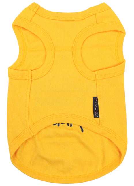 Parisian Pet 'Licker' Novelty Dog Apparel – Fun Embroidered Pet Wear for Dogs & Cats, Yellow