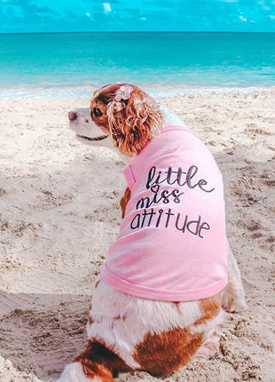 Parisian Pet 'Little Miss Attitude' Pet Shirt - Cute Dog & Cat Shirt, Pink