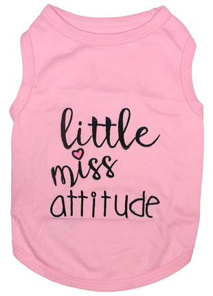 Parisian Pet 'Little Miss Attitude' Pet Shirt - Cute Dog & Cat Shirt, Pink
