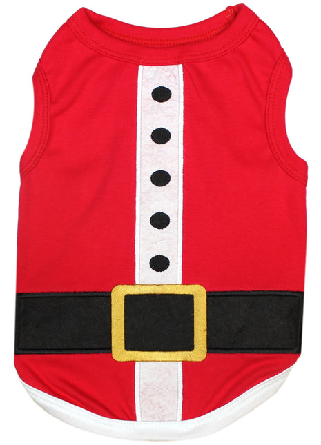 Parisian Pet 'Santa'Dog Shirt - Christmas Pet Apparel for Holiday Cheer, Red