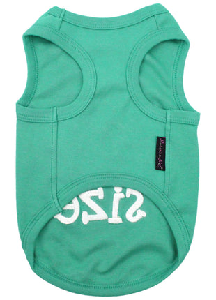 Parisian Pet Embroidered 'Elf Size Shirt' - Holiday Pet Apparel & Christmas Dog Clothes, Green