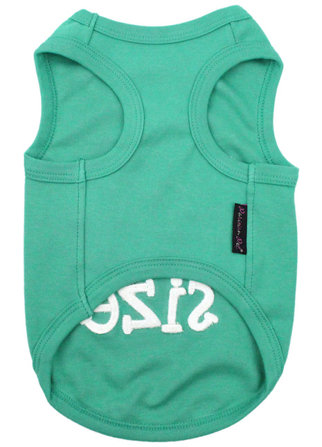 Parisian Pet Embroidered 'Elf Size Shirt' - Holiday Pet Apparel & Christmas Dog Clothes, Green
