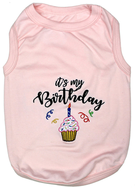Parisian Pet 'Birthday Girl' Dog Shirt – Trendy and Breathable Party Outfit for Small Dogs & Cats, Pink