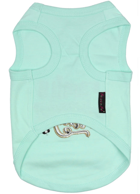 Parisian Pet 'Family is Everything' Comfortable Dog Shirt – Embroidered Pet Clothing for Dogs & Cats, Light Blue-Valentine's Day