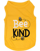 Parisian Pet 'Bee Kind' Embroidered Dog Shirt - Trendy Pet Apparel, Yellow