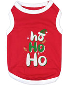 Parisian Pet 'Ho Ho Ho' Pet Holiday Shirt - Christmas Dog Outfit, Red
