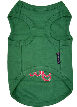 Parisian Pet 'Dear Santa Define Good' Dog Christmas T-Shirt - Festive Pet Shirt for Cats & Dogs, Green