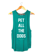 Pet All The Dogs Women's Sleeveless Tank | Gift for Dog Moms | Made in USA
