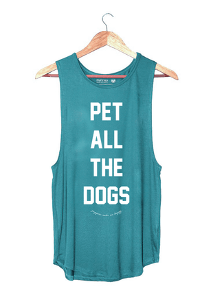 Pet All The Dogs Women's Sleeveless Tank | Gift for Dog Moms | Made in USA