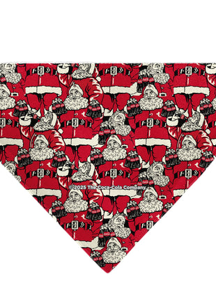 Pet Bandana - Coca-Cola Santa Claus Holiday Poses Stacked Red