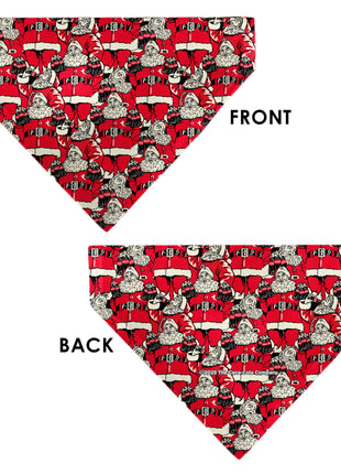 Pet Bandana - Coca-Cola Santa Claus Holiday Poses Stacked Red