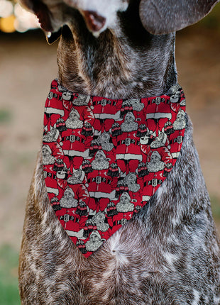 Pet Bandana - Coca-Cola Santa Claus Holiday Poses Stacked Red