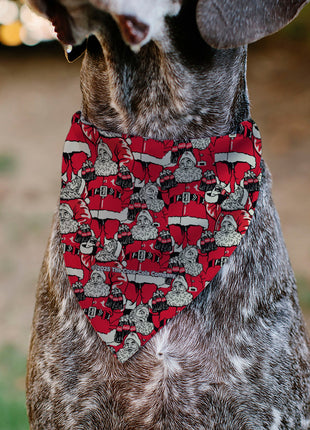 Pet Bandana - Coca-Cola Santa Claus Holiday Poses Stacked Red