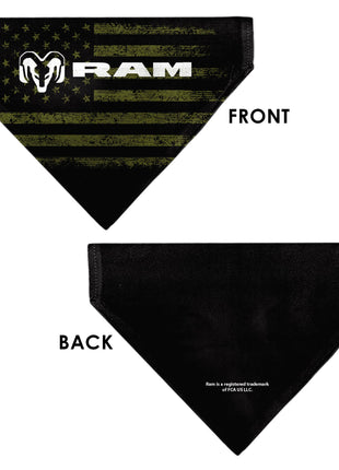 Pet Bandana - RAM Americana Stars and Stripes Weathered Black/Brown/White