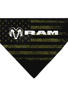 Pet Bandana - RAM Americana Stars and Stripes Weathered Black/Brown/White