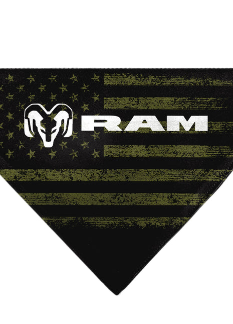 Pet Bandana - RAM Americana Stars and Stripes Weathered Black/Brown/White