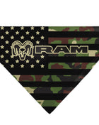 Pet Bandana - RAM Americana Stars and Stripes Black/Camo Olive