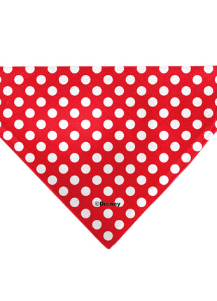 Pet Bandana - MINNIE MOUSE Autograph Script Polka Dot Red/White