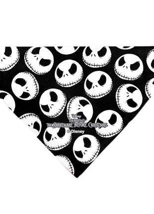 Pet Bandana - The Nightmare Before Christmas Jack Expressions Scattered Black/White
