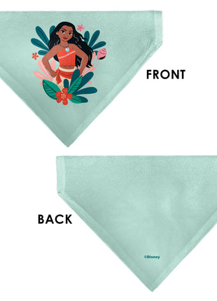 Pet Bandana - Moana Standing Pose and Plants Greens