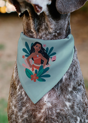 Pet Bandana - Moana Standing Pose and Plants Greens