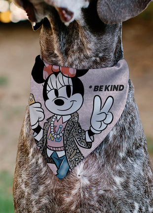 Pet Bandana - Minnie Mouse BE KIND Peace Pose Pinks