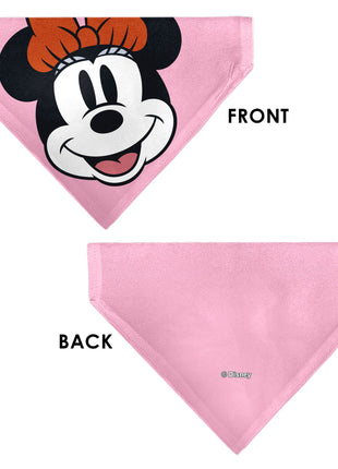 Pet Bandana - Minnie Mouse Smiling Face Close-Up Pink