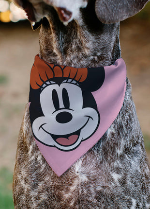 Pet Bandana - Minnie Mouse Smiling Face Close-Up Pink