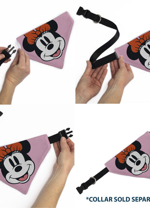 Pet Bandana - Minnie Mouse Smiling Face Close-Up Pink