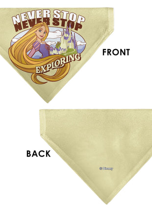 Pet Bandana - Rapunzel NEVER STOP EXPLORING Castle Pose Beige/Red/White