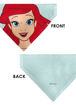Pet Bandana - The Little Mermaid Ariel Face Close-Up Light Blue